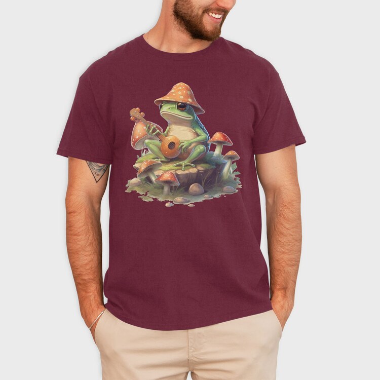 Frog Banjo Mushrooms, Tricou Barbati (Unisex)