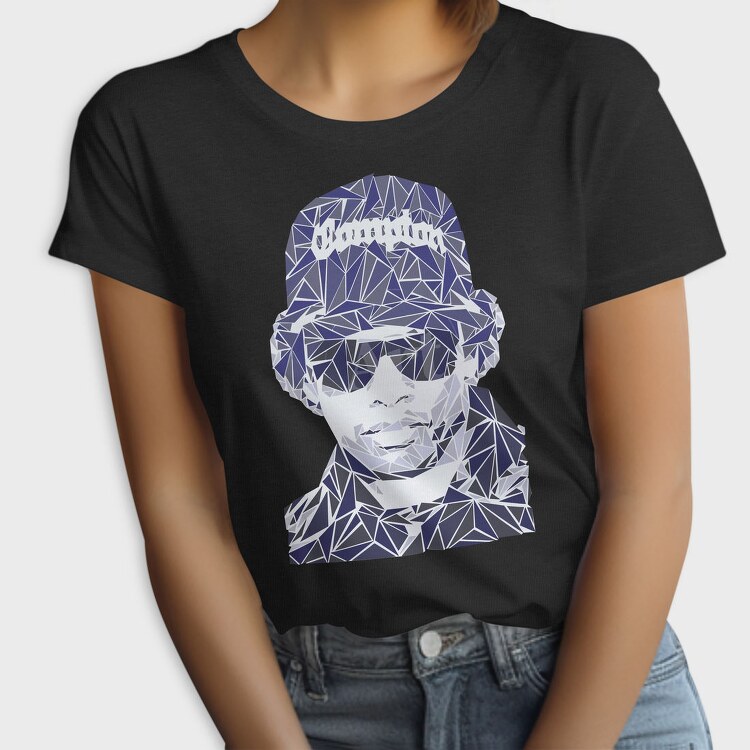 19159 Rapper Face Geometric, Tricou Femei