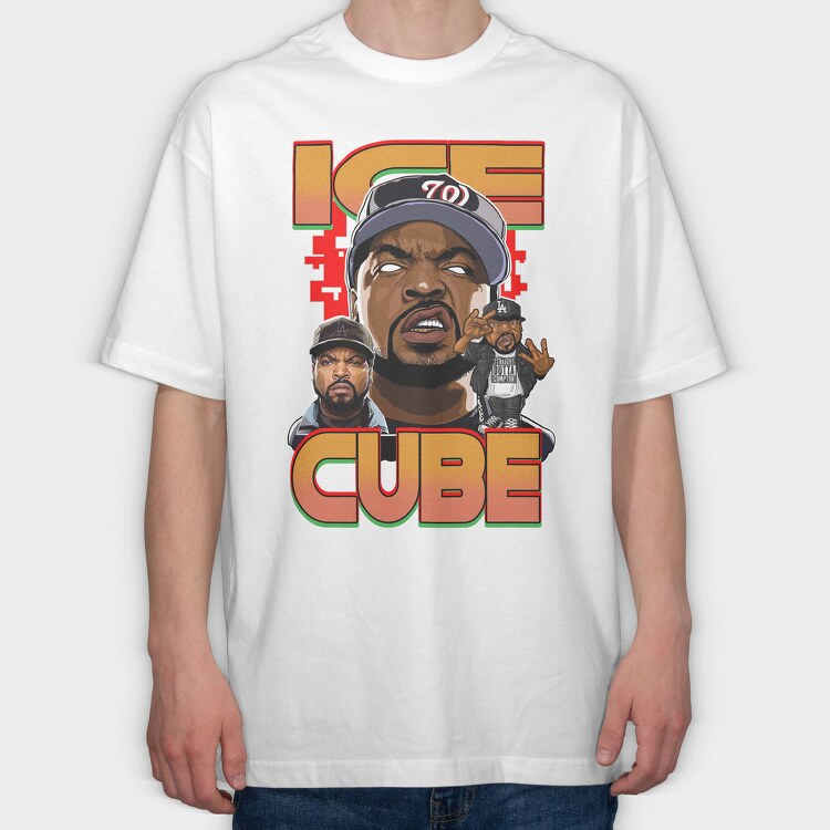 19137 Ice Cube Hip Hop, Tricou Oversize Barbati (Unisex)