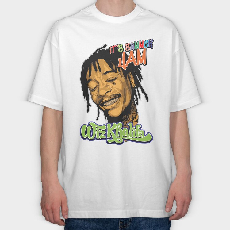 19185 Wiz Khalifa Vintage, Tricou Oversize Barbati (Unisex)