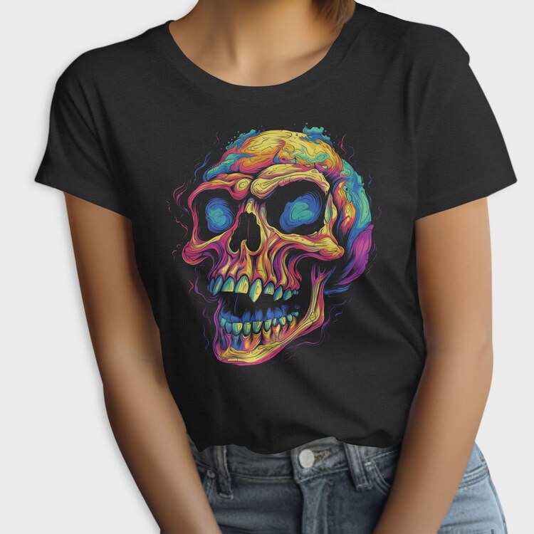Colorful Skull, Tricou Femei