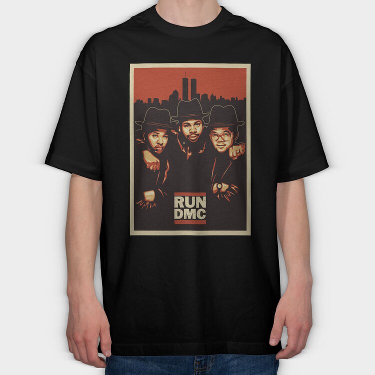 19163 Run Dmc Thug Life, Tricou Oversize Barbati (Unisex)