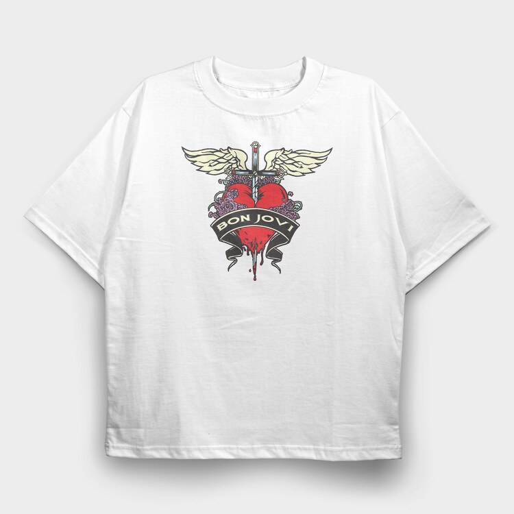 BON JOVI Art1, Tricou Oversize Barbati (Unisex)