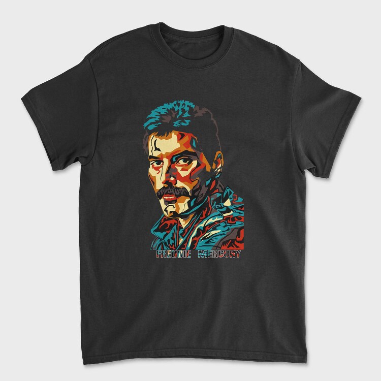 FREDDIE MERCURy Face Art, Tricou Barbati (Unisex)