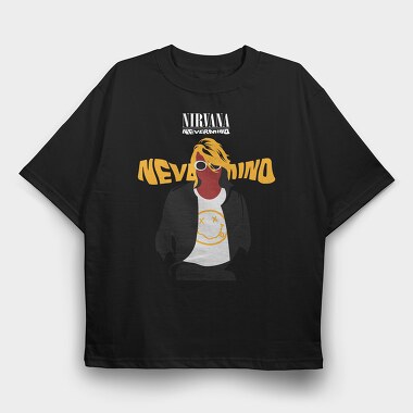 NIRVANA Cobain Nevermind, Tricou Oversize Barbati (Unisex)