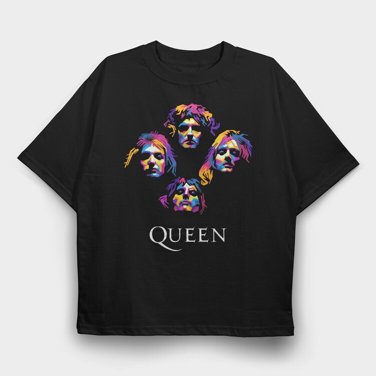 QUEEN Art3, Tricou Oversize Barbati (Unisex)