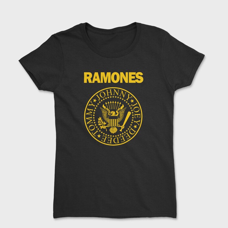 RAMONES Pres. Logo, Tricou Femei