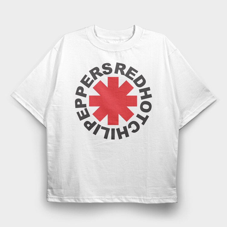 RHCP Band Logo Art, Tricou Oversize Barbati (Unisex)