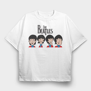 THE BEATLES, Tricou Oversize Barbati (Unisex)