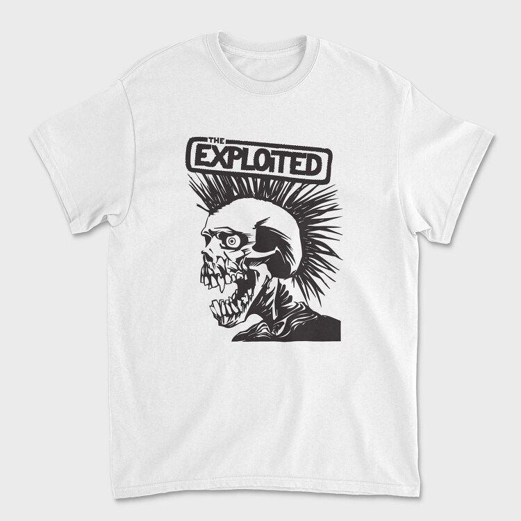THE EXPLOITED B&W, Tricou Barbati (Unisex)