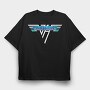 VAN HALEN One logo Art, Tricou Oversize Barbati (Unisex)