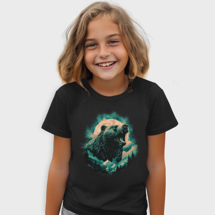 Bear With Mountains Moon, Tricou Copii