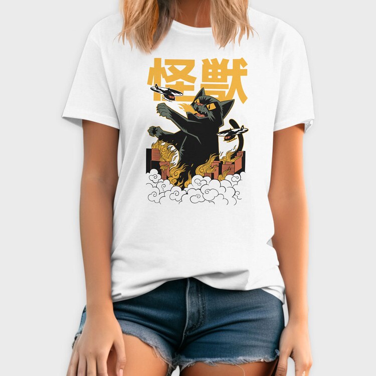 Kaiju Cat, Tricou Barbati (Unisex)