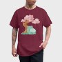 Frog Under a Cherry Blossom, Tricou Barbati (Unisex)