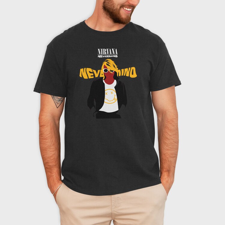 NIRVANA Cobain Nevermind, Tricou Barbati (Unisex)