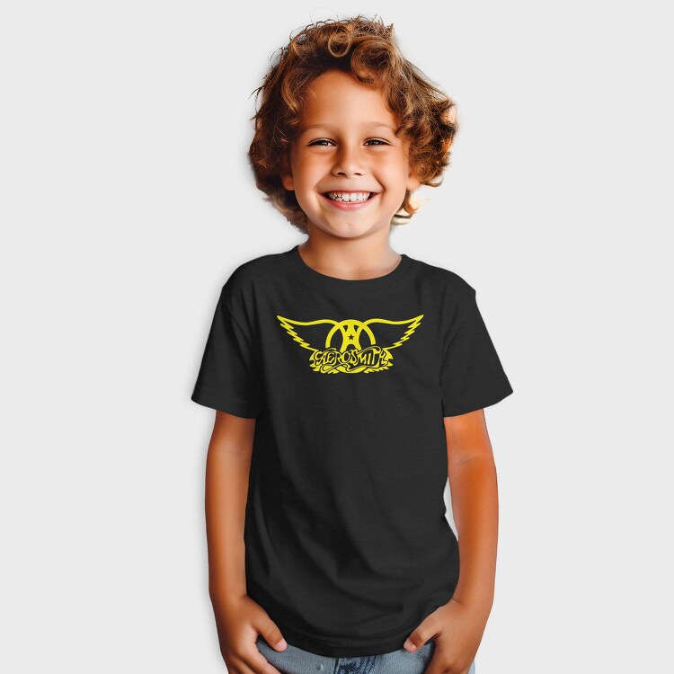 AEROSMITH Logo Name Art, Tricou Copii