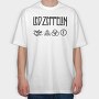 LED ZEPPELIN Logo Art, Tricou Oversize Barbati (Unisex)