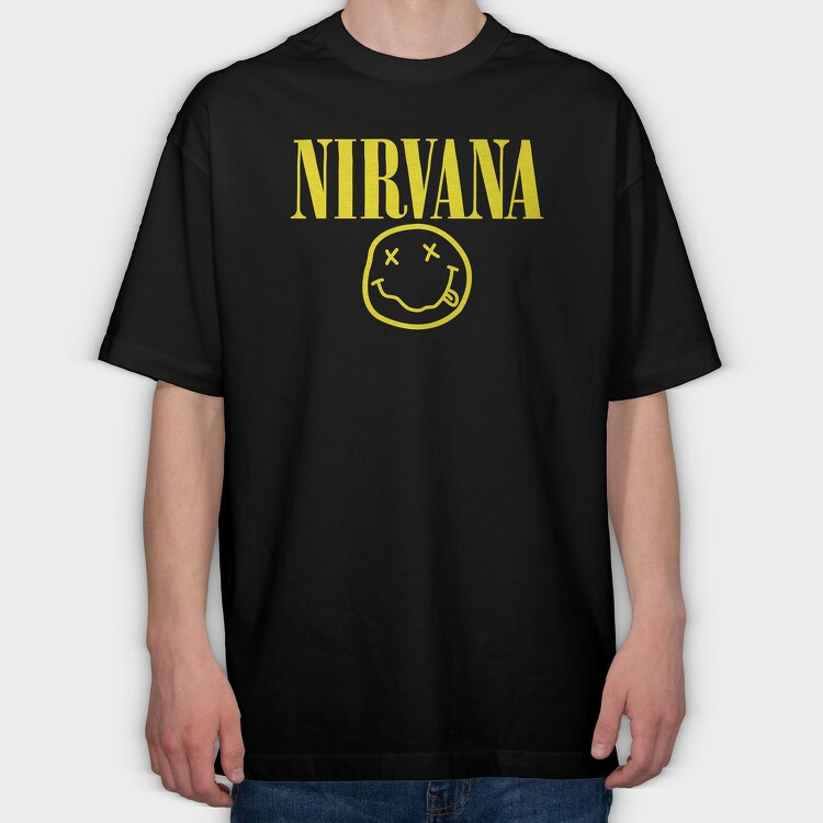 NIRVANA Face Art, Tricou Oversize Barbati (Unisex)