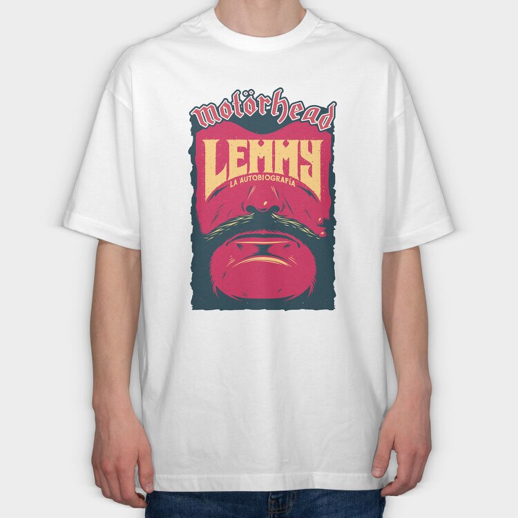 LEMMY Face Art, Tricou Oversize Barbati (Unisex)