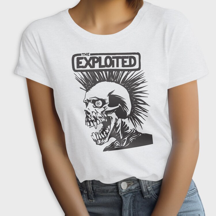 THE EXPLOITED B&W, Tricou Femei