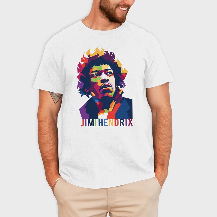 J HENDRIX Art1, Tricou Barbati (Unisex)