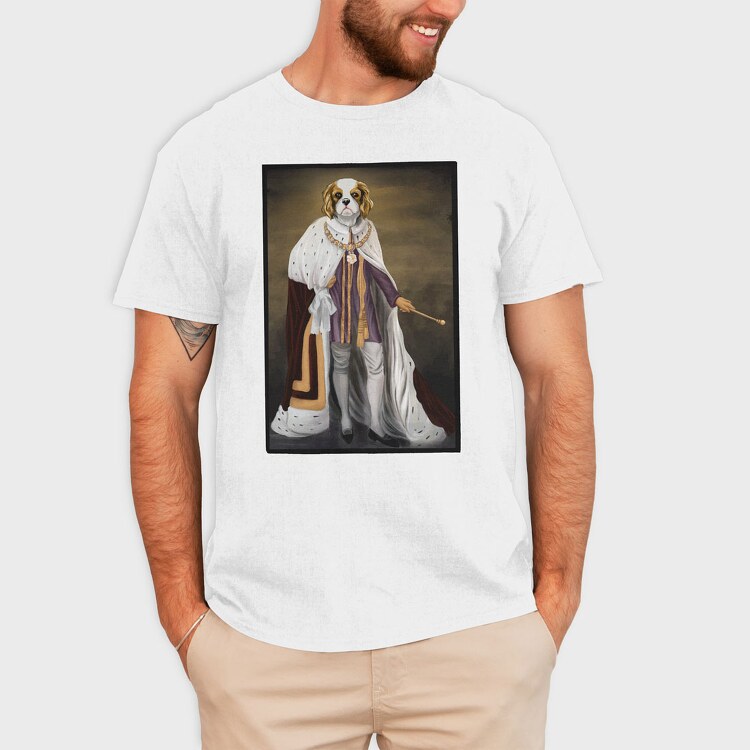 King Dog Painting Cavalier, Tricou Barbati (Unisex)