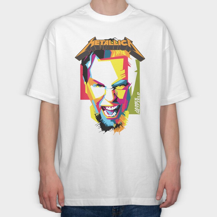 JAMES HETFIELD 1, Tricou Oversize Barbati (Unisex)