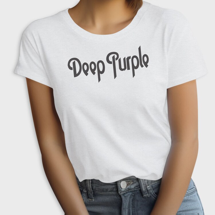 DEEP PURPLE Band logo name, Tricou Femei