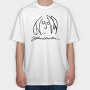 JOHN LENNON Face Art, Tricou Oversize Barbati (Unisex)