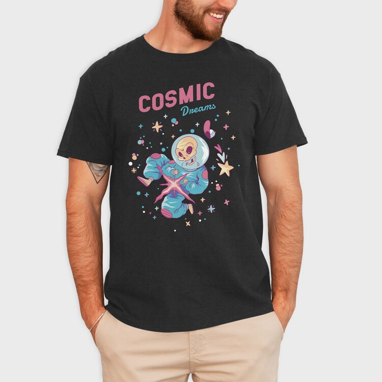 Cosmic Dreams Skeleton, Tricou Barbati (Unisex)