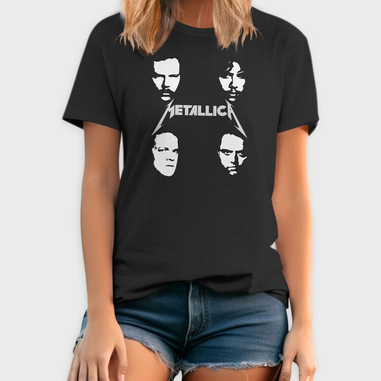 METALLICA Faces, Tricou Barbati (Unisex)