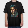 FREDDIE MERCURy Face Art, Tricou Oversize Barbati (Unisex)