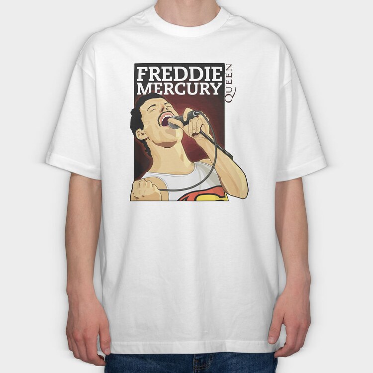 FREEDIE MERCURY 1, Tricou Oversize Barbati (Unisex)