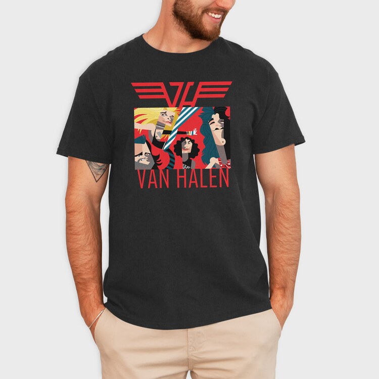 VAN HALEN Art1, Tricou Barbati (Unisex)
