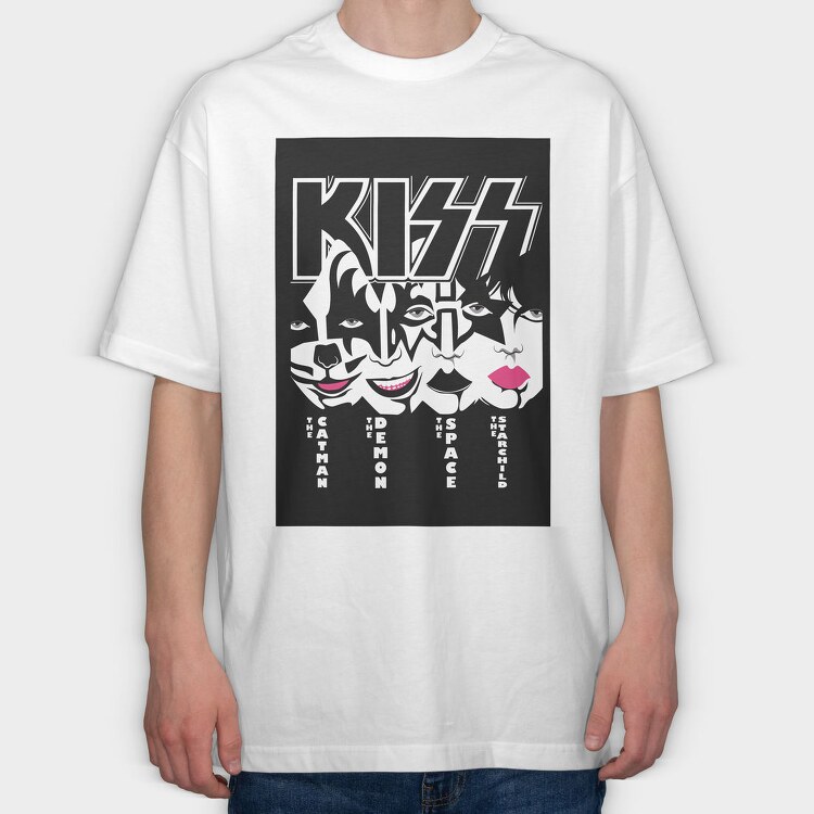 KISS Box Art2, Tricou Oversize Barbati (Unisex)