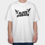 BLACK SABBATH Band logo art, Tricou Oversize Barbati (Unisex)
