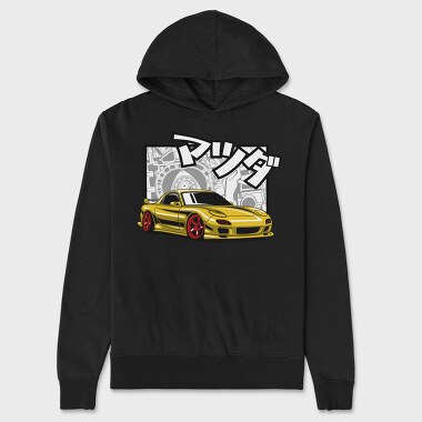 Mazda Rx7 Jdm Gold Fast Metallic, Hanorac Oversize Barbati (Unisex)