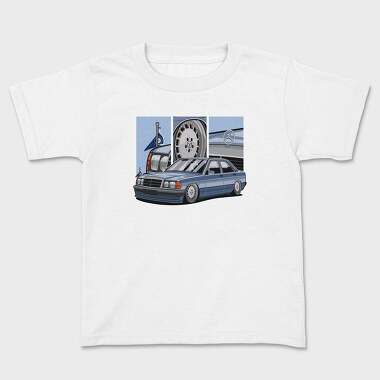 Mercedes W124 Blue Stance, Tricou Copii