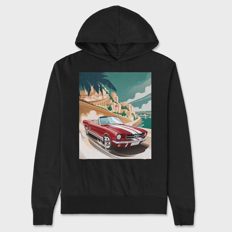 Mustang Coast Cruise Red, Hanorac Oversize Barbati (Unisex)
