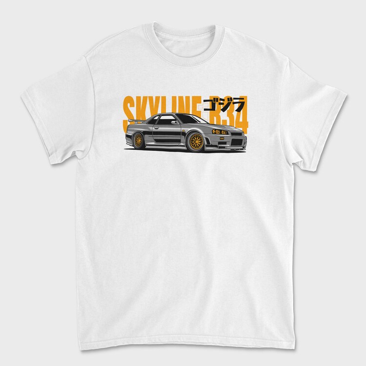 Nissan Skyline Gtr R34 Jdm Fast Mod, Tricou Barbati (Unisex)