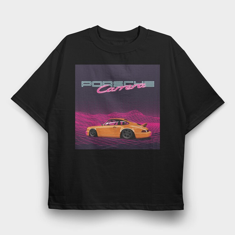 Porsche Carrera Night Grid, Tricou Oversize Barbati (Unisex)