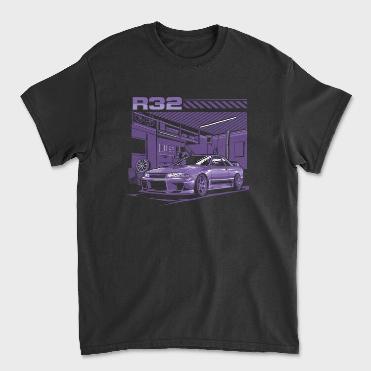 R32 Gtr Garage Purple, Tricou Barbati (Unisex)