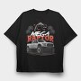 Raptor Truck Palm Ocean Sunset, Tricou Oversize Barbati (Unisex)