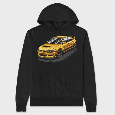 Speed Car Gold Fast Metallic, Hanorac Oversize Barbati (Unisex)