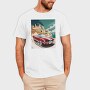 Mustang Coast Cruise Red, Tricou Barbati (Unisex)