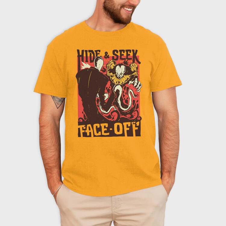 Horror Face off, Tricou Barbati (Unisex)