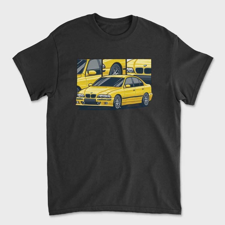Yellow Bmw 5 Series Fast Mod, Tricou Barbati (Unisex)