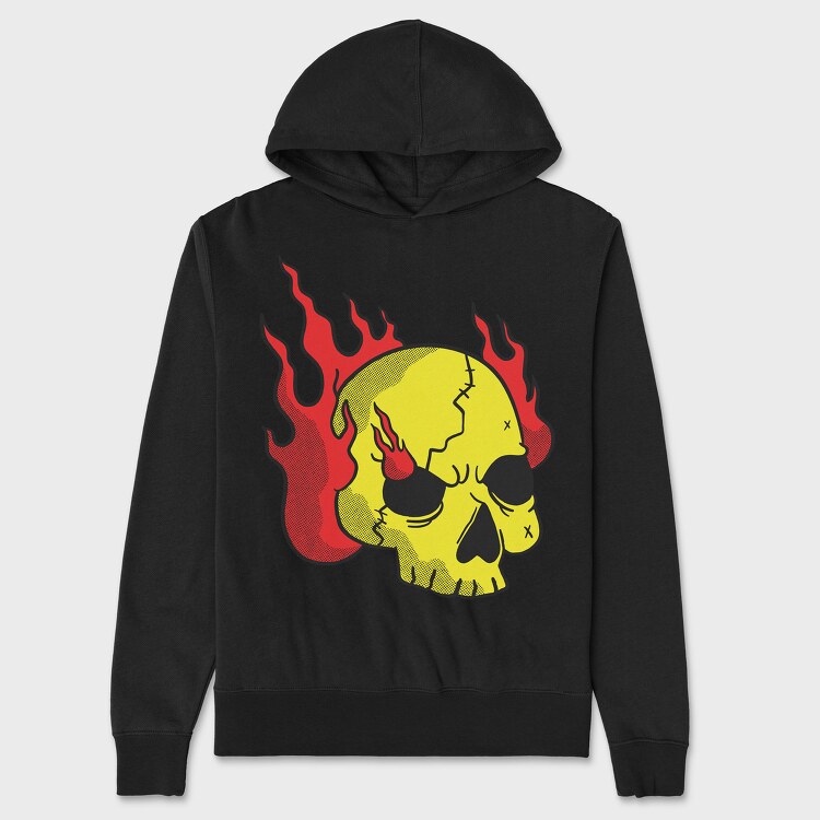 Hanorac Barbati (Unisex), Burning Skull