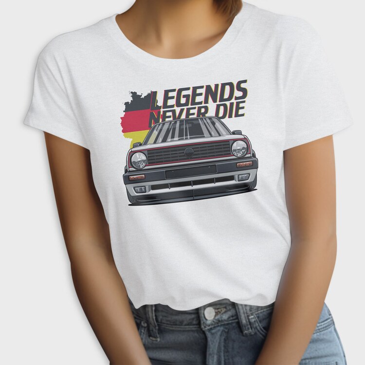 German Legends Never Die Car Artwork, Tricou Femei