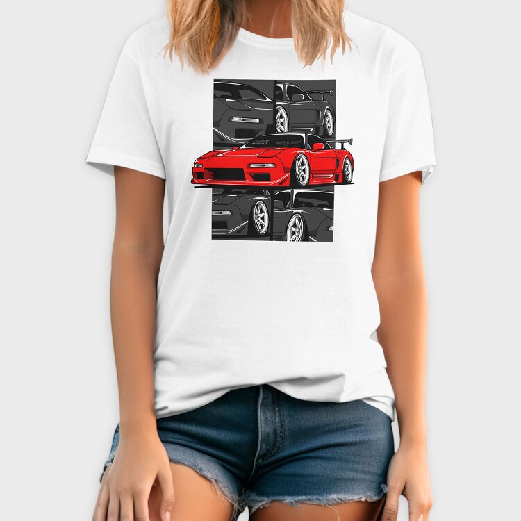 Red Nissan 240Sx Stance, Tricou Barbati (Unisex)